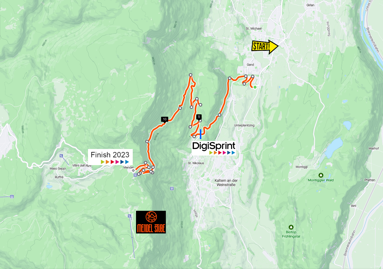 MendelRace - Streckenverlauf